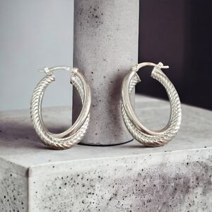 JCM Sterling 925 Twisted Earrings